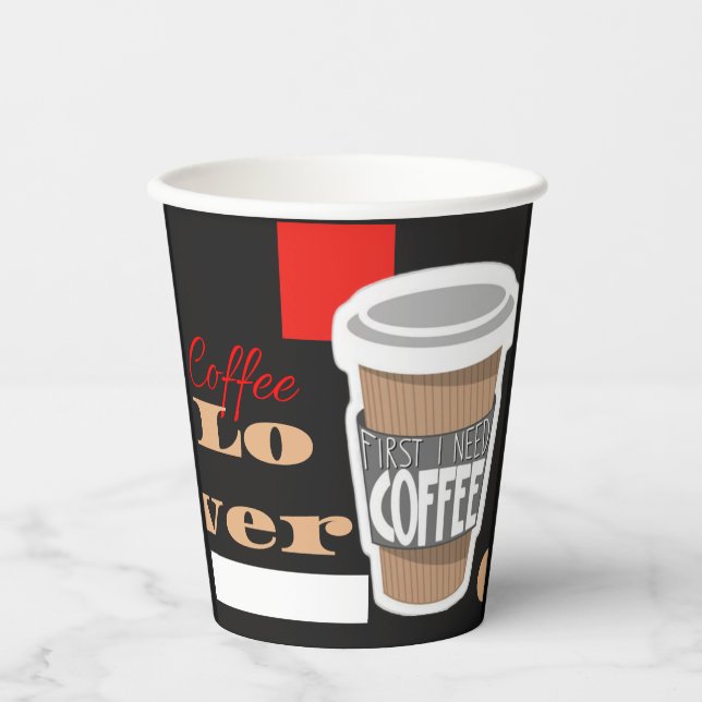Kaffee Pappbecher (Vorderseite)