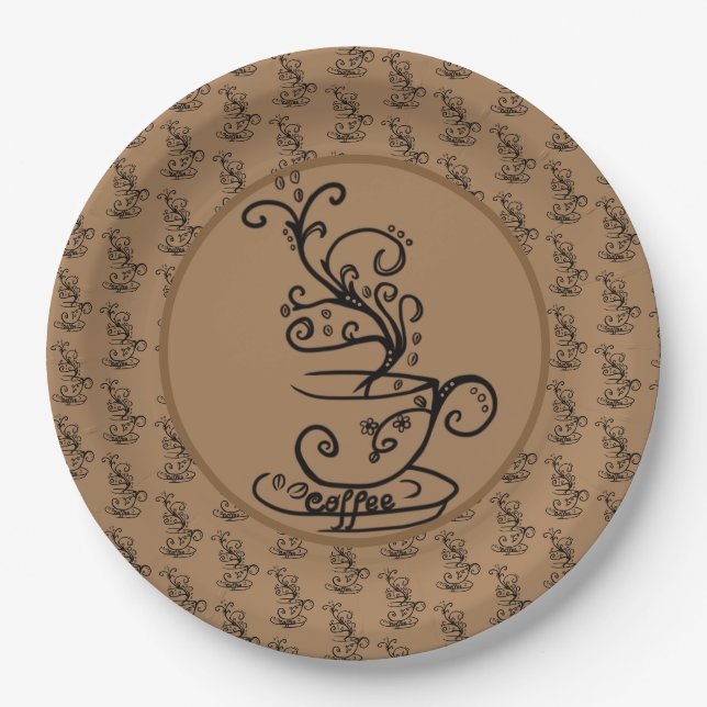 Kaffee  pappteller (Vorderseite)
