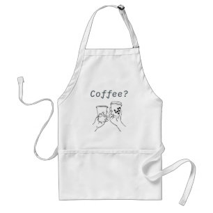 Kaffee Party Schürze - Zwei Cups Spaß