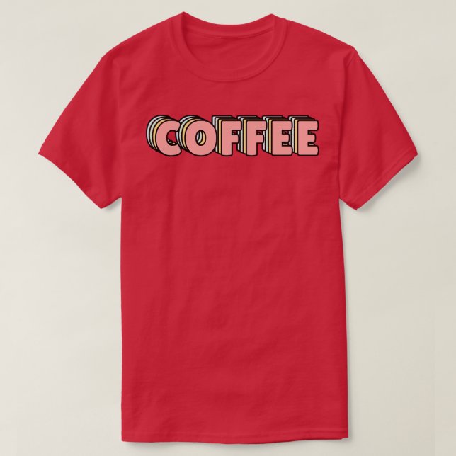 Kaffee Pastell T-Shirt (Design vorne)