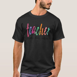 Kaffee-Peeling und Gummihandschuhe zum Lehrer-Tag T-Shirt