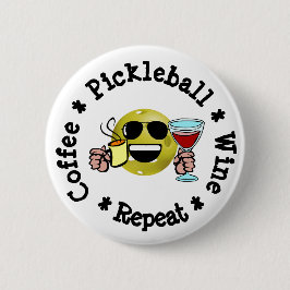 Kaffee, Pickleball, Wein, Pickleball Addict wieder Button
