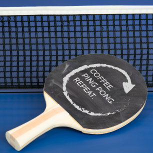 Kaffee. Ping Pong. Wiederholen. Benutzerdefinierte Tischtennis Schläger