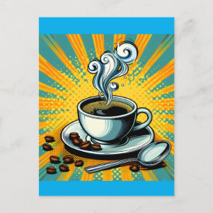 KAFFEE POP ART POSTCARD POSTKARTE