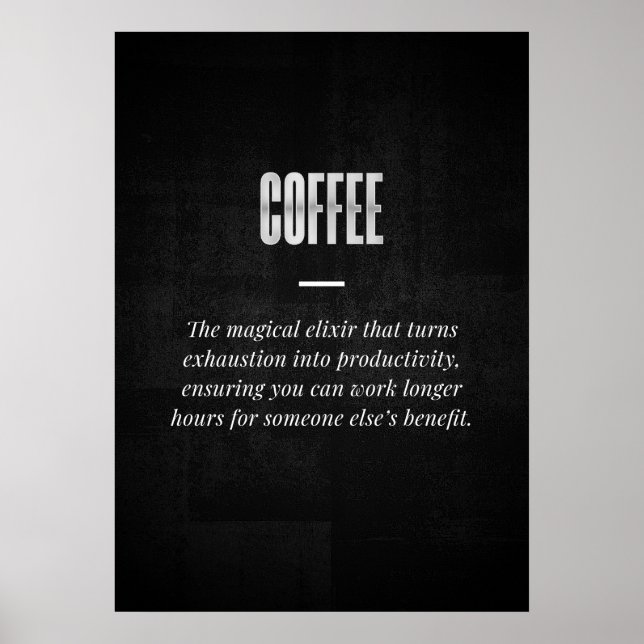Kaffee Poster (Vorne)