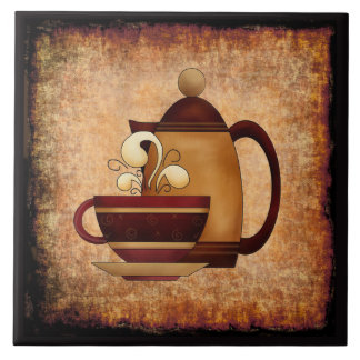 Kaffee Pot & Cup Keramik Küche Tile Fliese