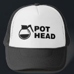 Kaffee Pot Head - einfach zeichnend Truckerkappe<br><div class="desc">Ein etwas schlichter Spaß,  den Sie an Ihre Freunde weitergeben können. Lassen Sie sie mit diesem humorvollen Gag oder einem weißen Elefanten lachen. Auch für jeden Kaffeeliebhaber.</div>