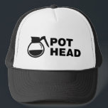 Kaffee Pot Head - einfach zeichnend Truckerkappe<br><div class="desc">Ein etwas schlichter Spaß,  den Sie an Ihre Freunde weitergeben können. Lassen Sie sie mit diesem humorvollen Gag oder einem weißen Elefanten lachen. Auch für jeden Kaffeeliebhaber.</div>