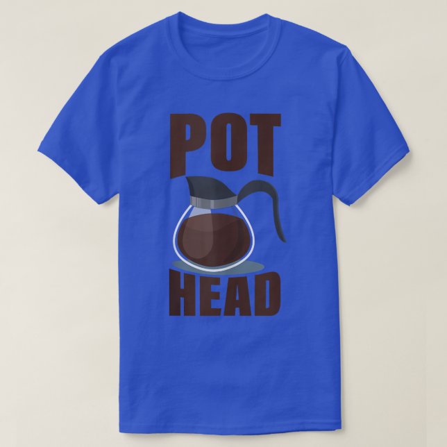 Kaffee Pot Head Funny Drink Espresso Koffein B T-Shirt (Design vorne)