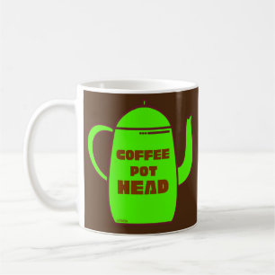 KAFFEE POT HEAD lustige Kaffee Pub Geschenk Idee Kaffeetasse