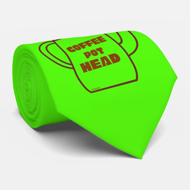 KAFFEE POT HEAD lustige Kaffee Pub Geschenk Idee Krawatte (Gerollt)