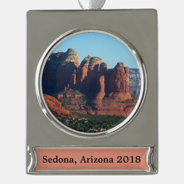Kaffee Pot Rock I in Sedona Banner-Ornament Silber (Vorderseite)
