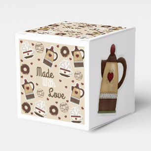 Kaffee Pot und Cup hausgemachte Kuchen Geschenkschachtel