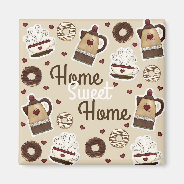 Kaffee Pot und Cup Magnet (Vorne)