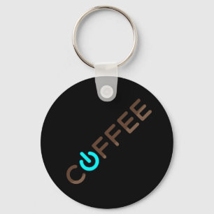 Kaffee Power (blau) Schlüsselanhänger