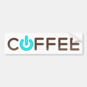 Kaffee-Power (BLue) Autoaufkleber