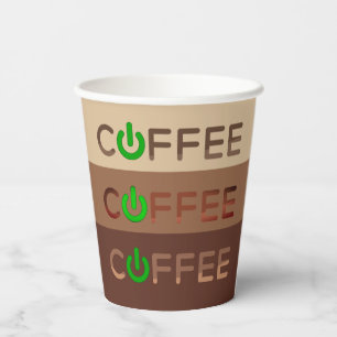 Kaffee Power (grün) Pappbecher