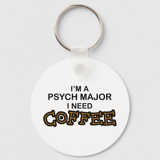 Kaffee - Psychologie Schlüsselanhänger (Vorderseite)