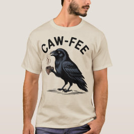 Kaffee Rabe Trinkt Kaffee Wortspiel T-Shirt