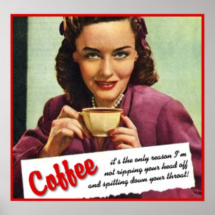 Kaffee Reißt Dir Den Kopf Ab Druckposter Humor Poster
