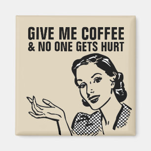 KAFFEE RETRO HAUSFRAU MAGNETE MAGNET