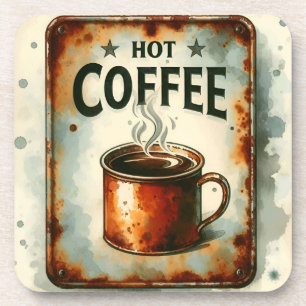 Kaffee Retro Tin Sign Getränkeuntersetzer