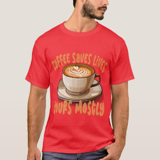 Kaffee rettet Leben, hauptsächlich deines Lustiger T-Shirt