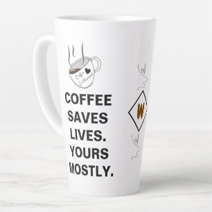 Kaffee rettet Leben. Meistens deins * Lustiges Wei Milchtasse