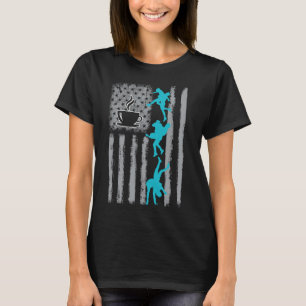 Kaffee-Ringen - Vintage-USA-amerikanische Flagge f T-Shirt