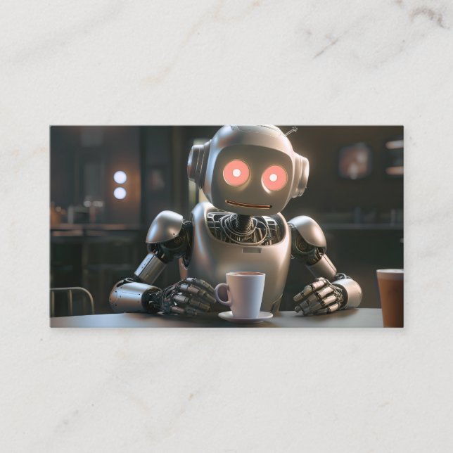 Kaffee-Roboter Treuekarte (Vorderseite)