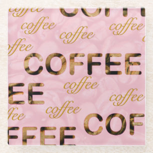 Kaffee Rosa Gold Glasuntersetzer