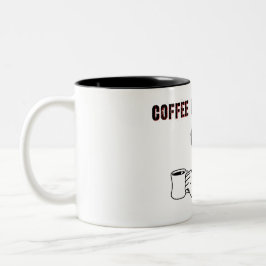 Kaffee ruft. zweifarbige tasse