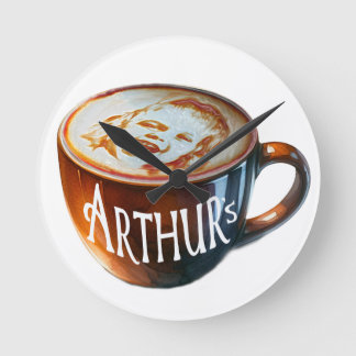 Kaffee Runde Wanduhr