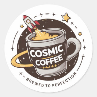 Kaffee Runder Aufkleber