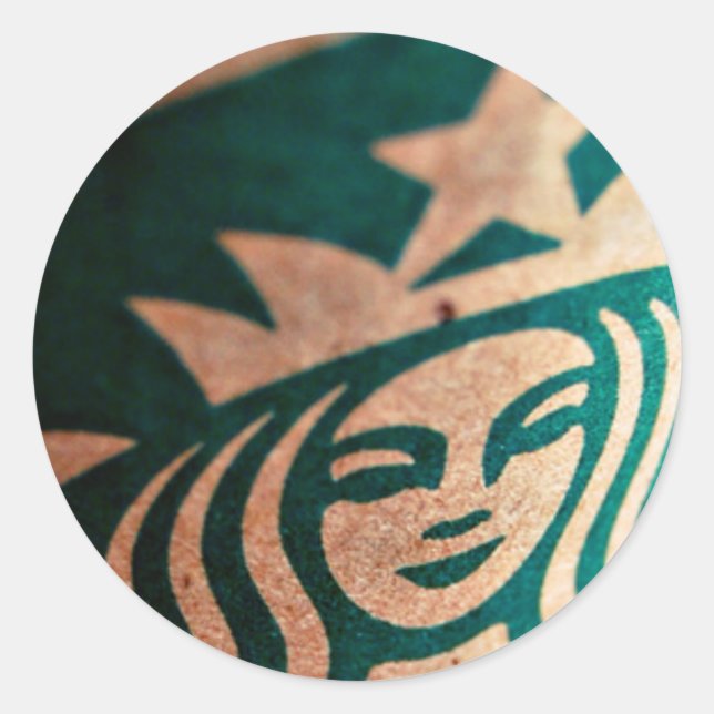 Kaffee Runder Aufkleber (Vorderseite)