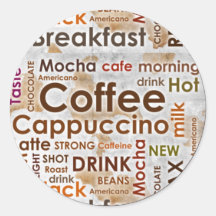 Kaffee-Rundsticker , 3 Zoll (Blatt 6)