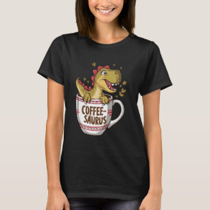 Kaffee Saurus Dinosaurier Kaffee Lover Art 3 T-Shirt
