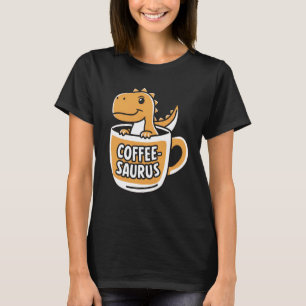 Kaffee Saurus Dinosaurier Kaffee Lover Art 4 T-Shirt