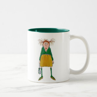 Kaffee! Schnell! Bitte! Zweifarbige Tasse