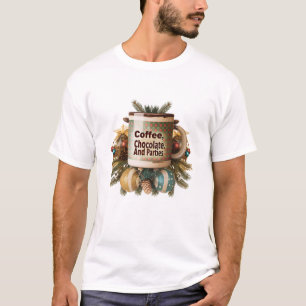 "Kaffee, Schokolade und Party" T-Shirt