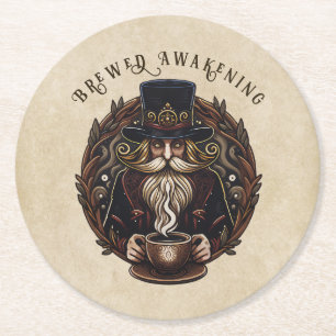 Kaffee-/Schokoladenassistent Runder Pappuntersetzer