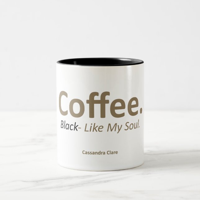 Kaffee, schwarz 11 oz Zwei Tone Funny Mug Zweifarbige Tasse (Mittel)