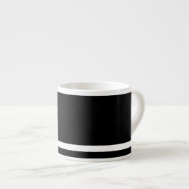 Kaffee schwarz mit weißem Streifen Espressotasse