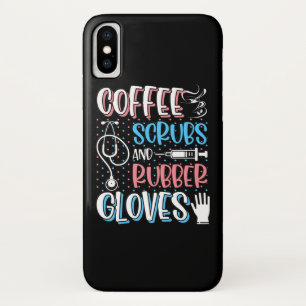 KAFFEE SCRUBS RUBBER GLOVES RN Registered Nurve Case-Mate iPhone Hülle
