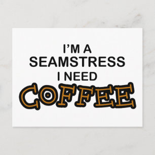 Kaffee - Seamstress Postkarte