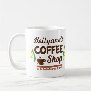 Kaffee-Shop mit individuellem Namen Kaffeetasse