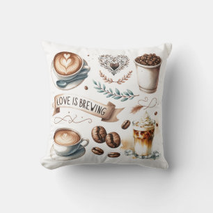 Kaffee-Shop Themenkissen Kissen