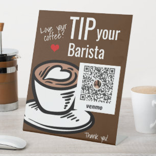 Kaffee-Shop Tipp für Ihr Barista Sockelschild