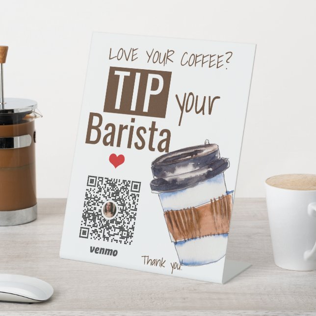 Kaffee-Shop Tipp für Ihren Kaffee Barista Sockelschild (In SItu)