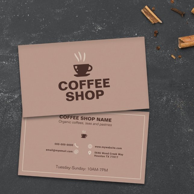 Kaffee-Shop Visitenkarte (Coffee Shop Business Card)